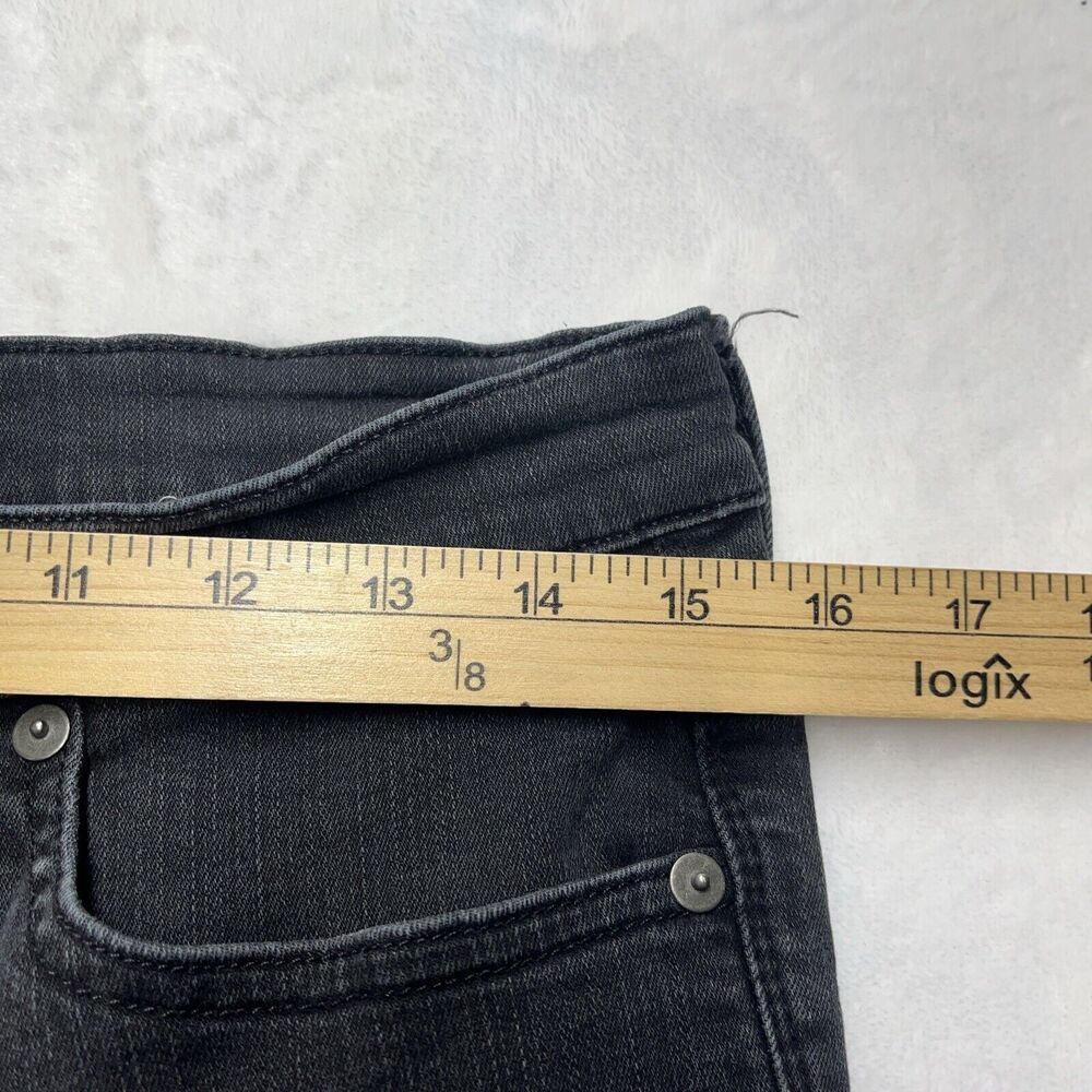 Madewell 9” Highrise Skinny Women’s Size 31‎ Raw Hem Button Fly Black Grunge - Picture 2 of 11